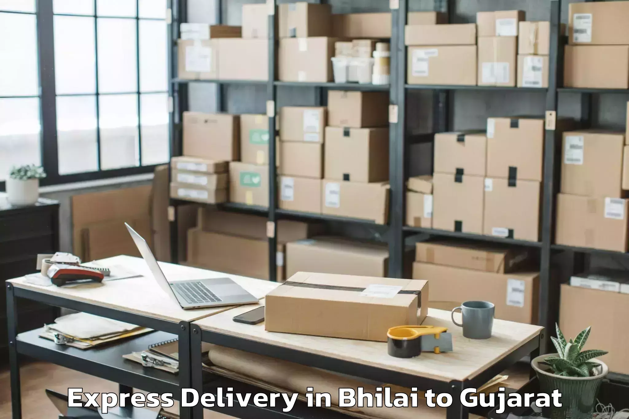 Get Bhilai to Bagasara Express Delivery